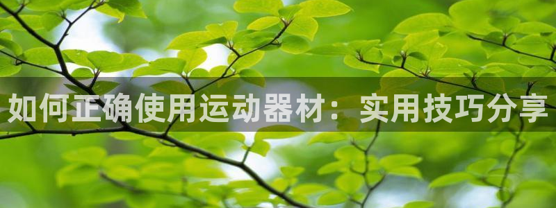 凯捷体育五金厂：如何正确使用运动器材：实用技巧分享