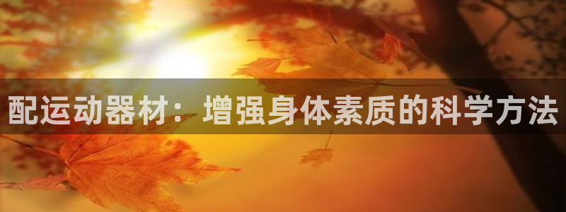 凯捷体育新能源：配运动器材：增强身体素质的科学方法